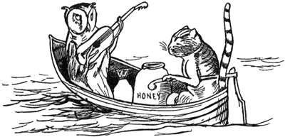 Lear's drawing of the Owl and the Pussy-cat